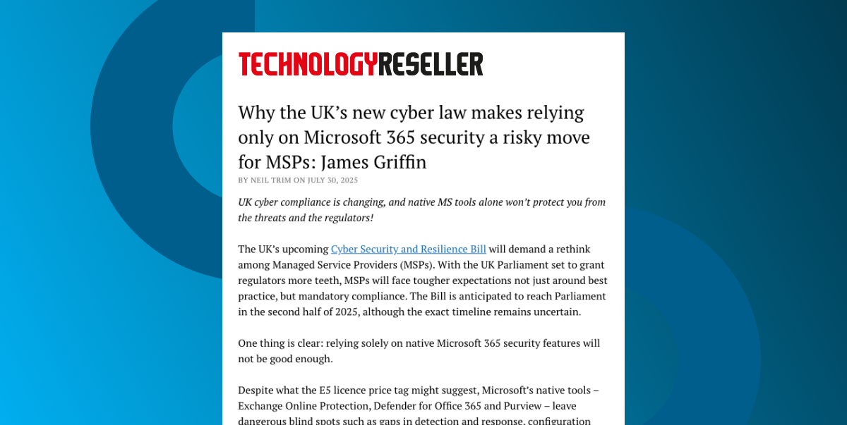 CyberSentriq Featured in Technology Reseller Magazine